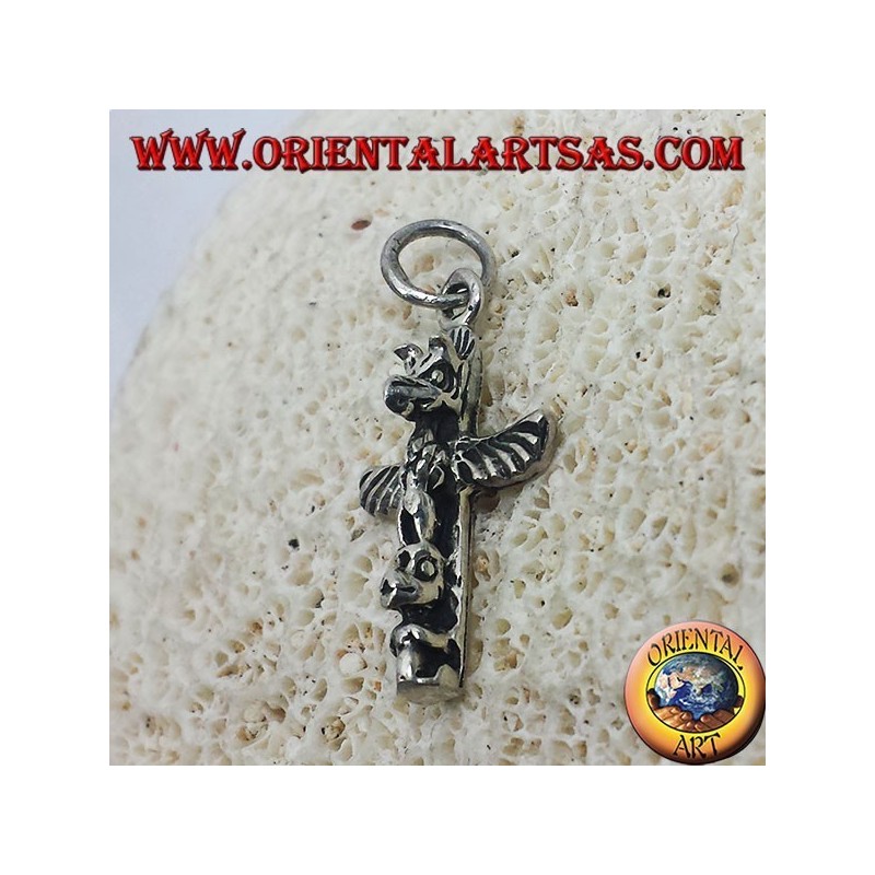 silver pendant (Indian totems of America)