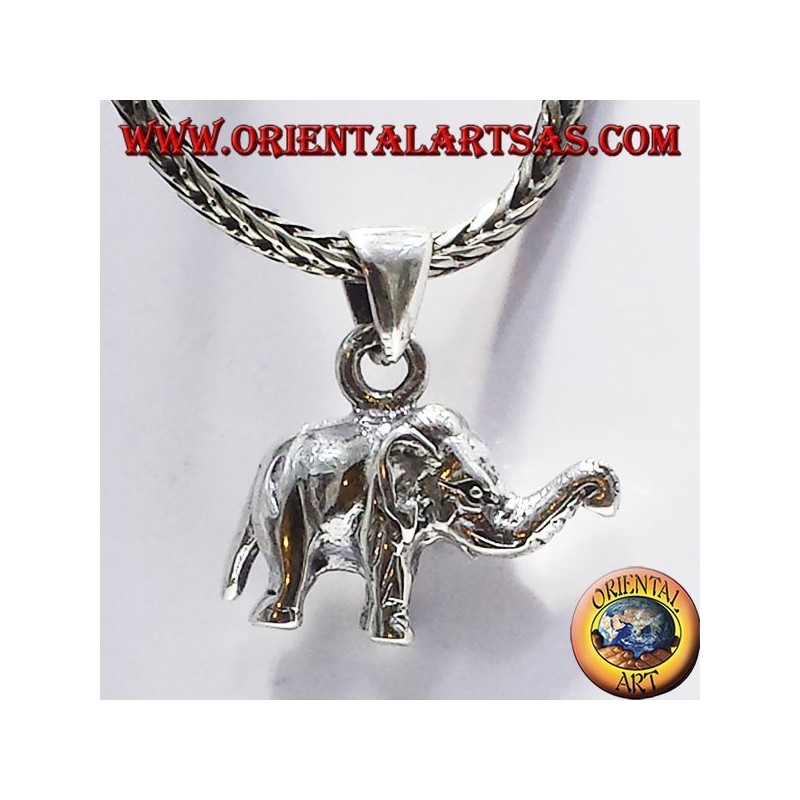 Silver pendant elephant (three-dimensional)