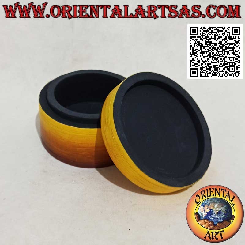 Sahara Style Hand Painted Cylindrical Jewelry Box in Balsa Wood (Large)