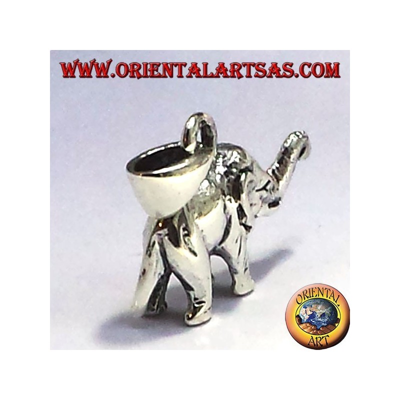 Silver pendant elephant (three-dimensional)