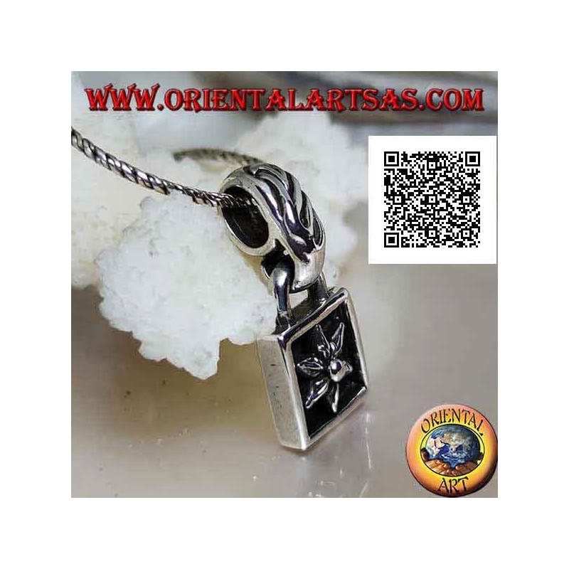 Silver pendant, six-pointed star (alchemical symbol) in bas-relief