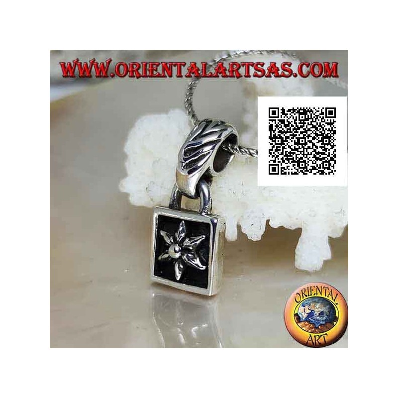 Silver pendant, six-pointed star (alchemical symbol) in bas-relief