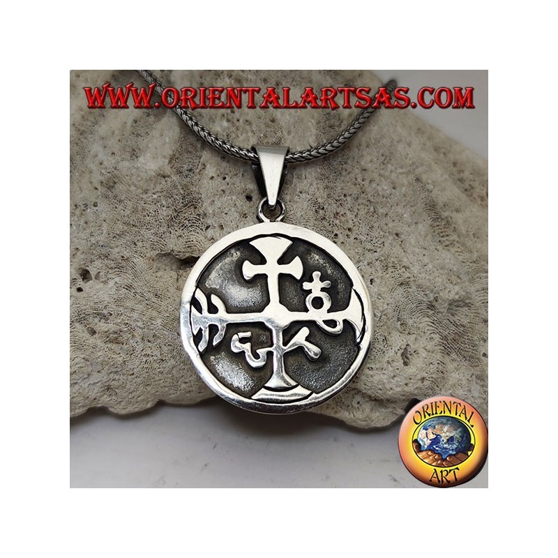 Pendentif en argent, sceau d'une loge maçonnique