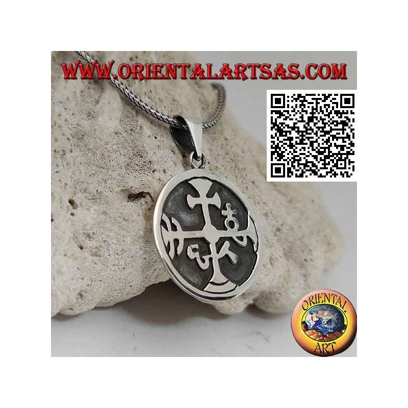 Pendentif en argent, sceau d'une loge maçonnique