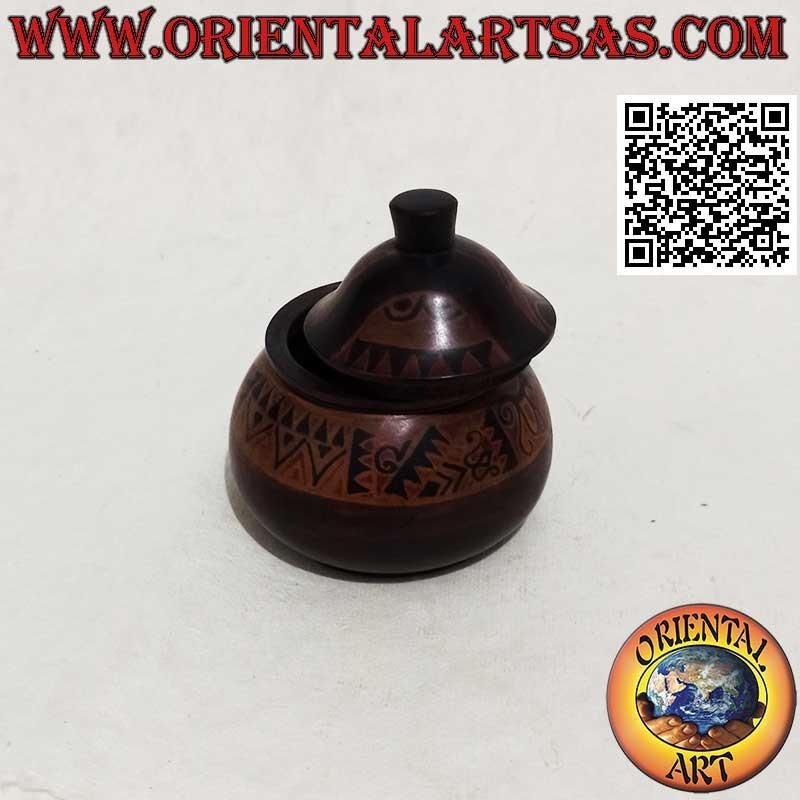 Large Lombok Mahogany Hand Painted Tribal Jewelery Box (Brown, Large)