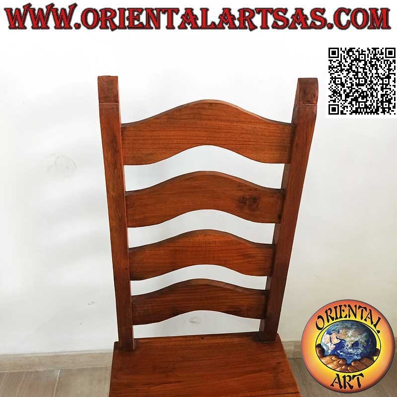 Chaise Dossier Haut Bois de Teck Style Impérial | Oriental Art