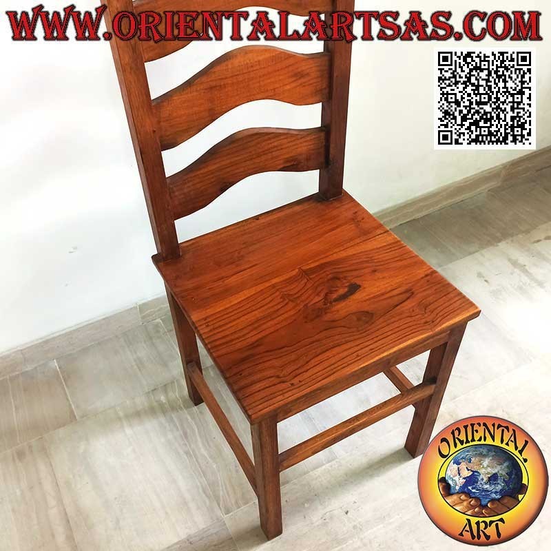 Sedia Schienale Alto Legno Teak Stile Imperiale | Oriental Art