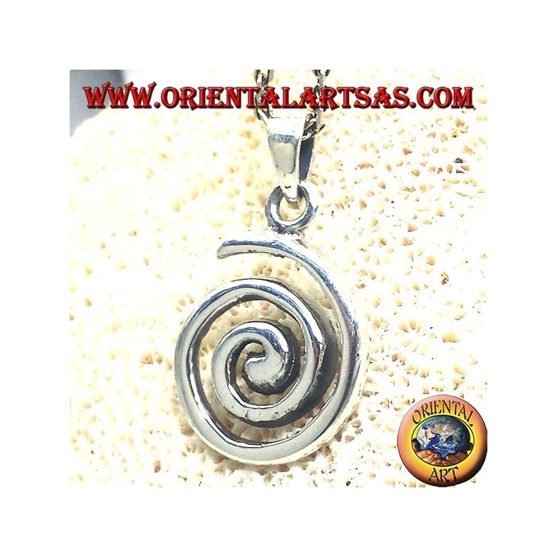 Colgante (espiral de Arquímedes involuta o espiral) de plata