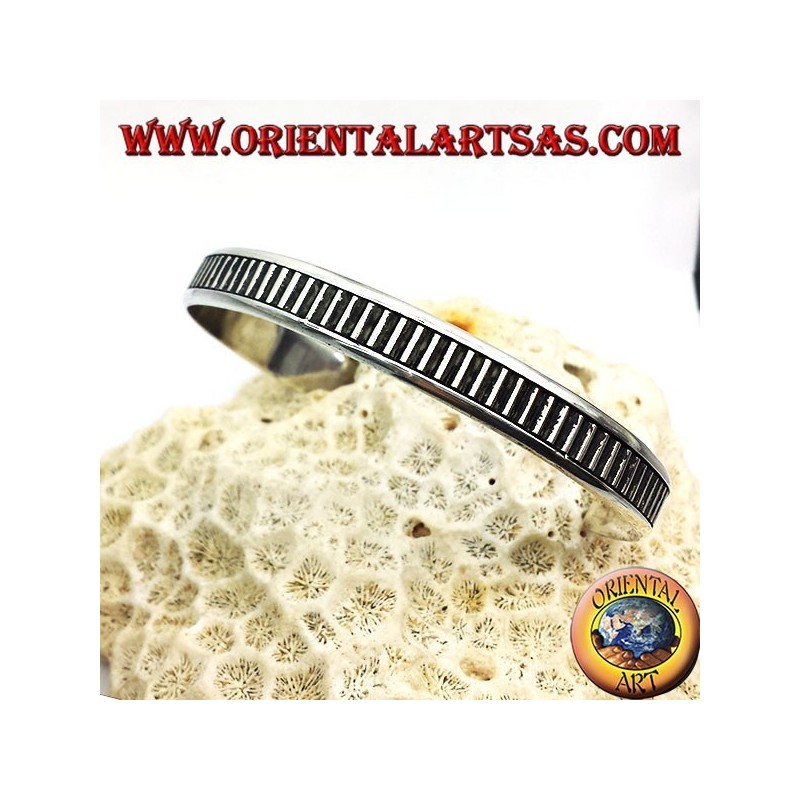 Rigid bracelet handmade silver