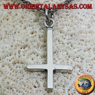 pendant cross of St. Peter, or anti-Christian cross silver