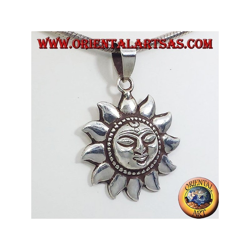 Silber Anhänger Sun Nepalese (klein)