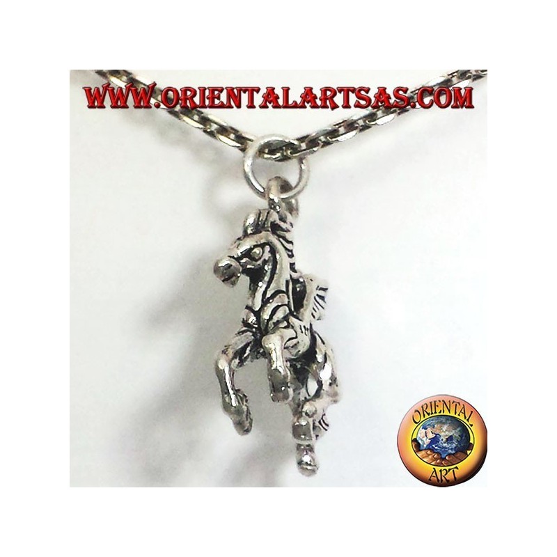 silver pendant dimensional winged horse