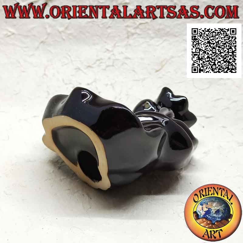 Bruciatore per incensi a cono a forma di fontana di foglie per effetto cascata di fumo, in ceramica