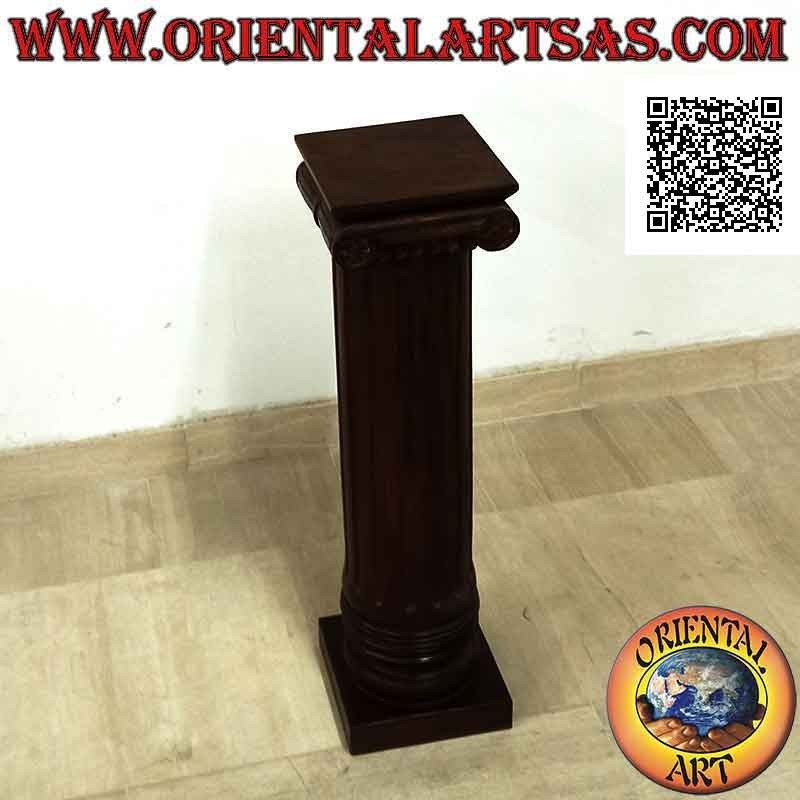 Column (backsplash) with capital in imperial style in teak wood (75 cm)