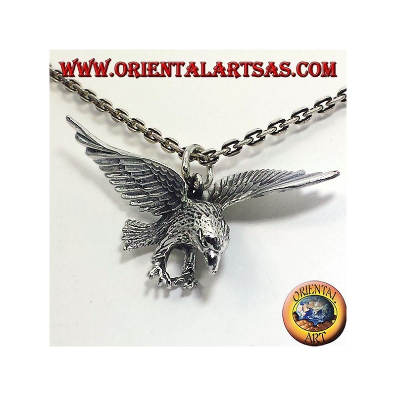 Silber Anhänger, dreidimensionale Adler