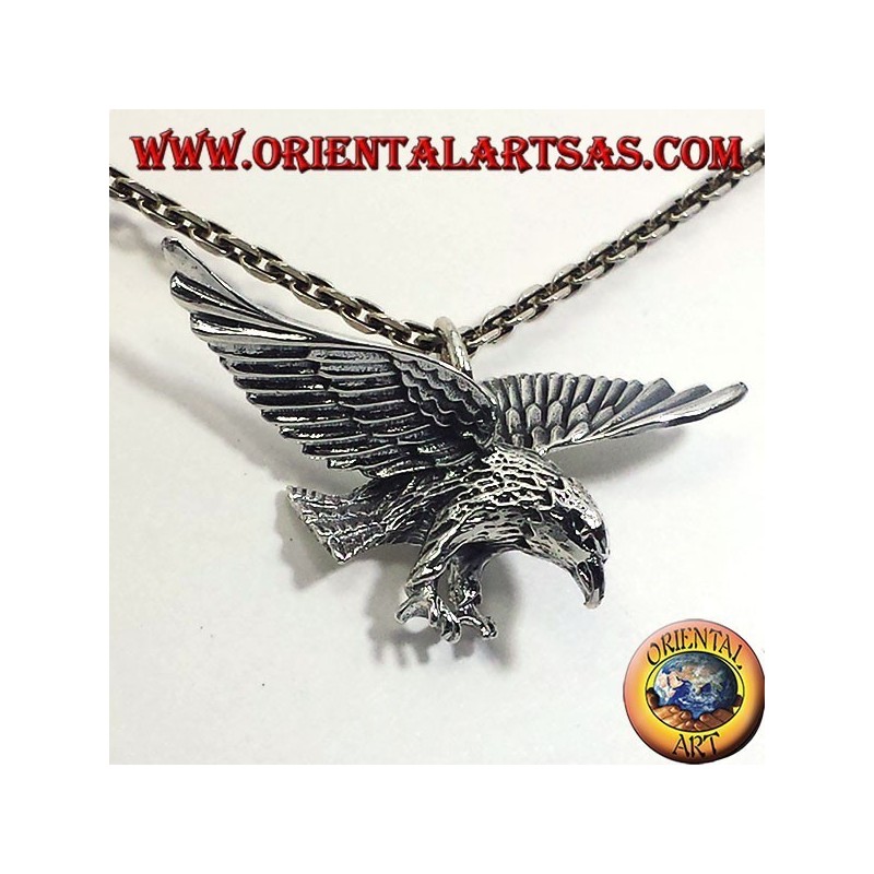 Silber Anhänger, dreidimensionale Adler