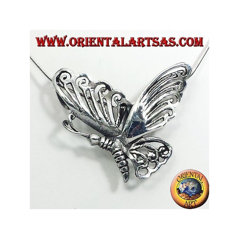Mariposa colgante de plata 925