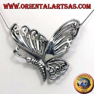 Mariposa colgante de plata 925