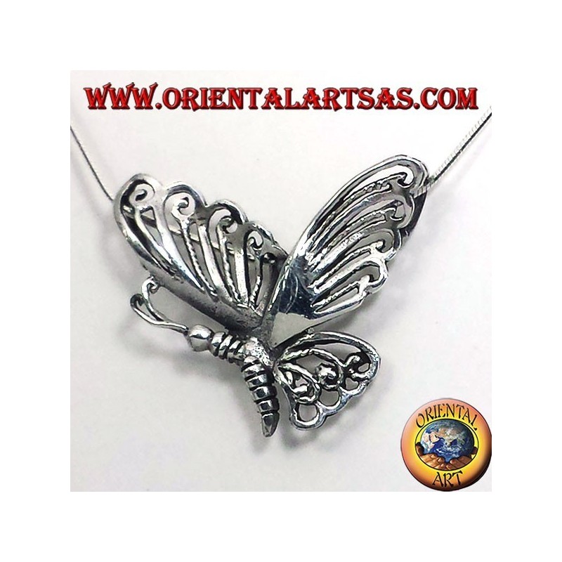 Mariposa colgante de plata 925