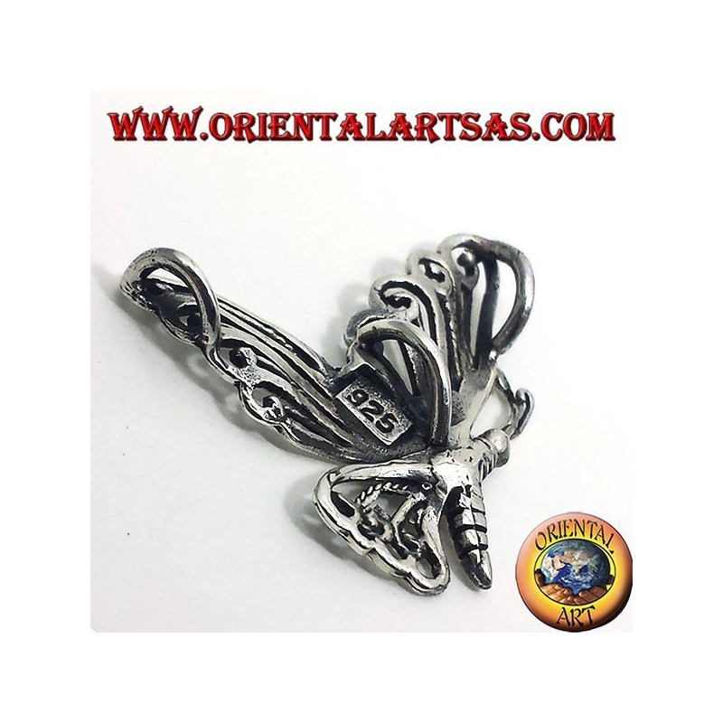 Papillon pendentif en argent 925