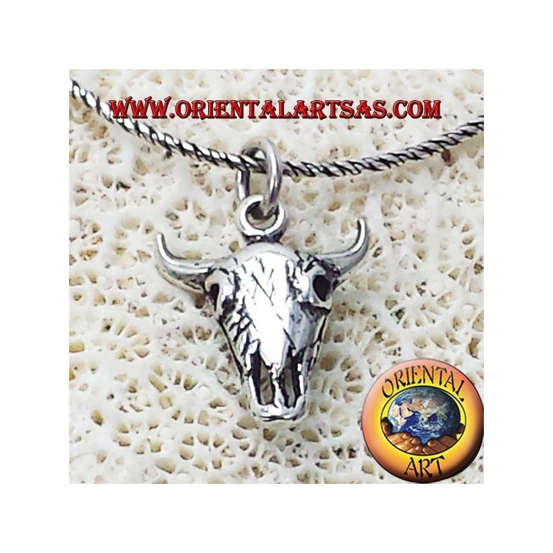 Cráneo del bisonte colgante de plata