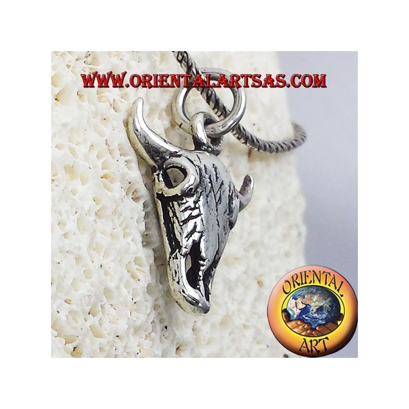Cráneo del bisonte colgante de plata