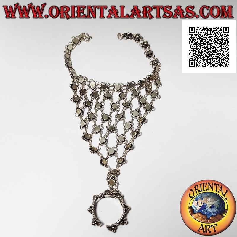 Baciamano Argento 925 Fiori - Anello Regolabile | Oriental Art