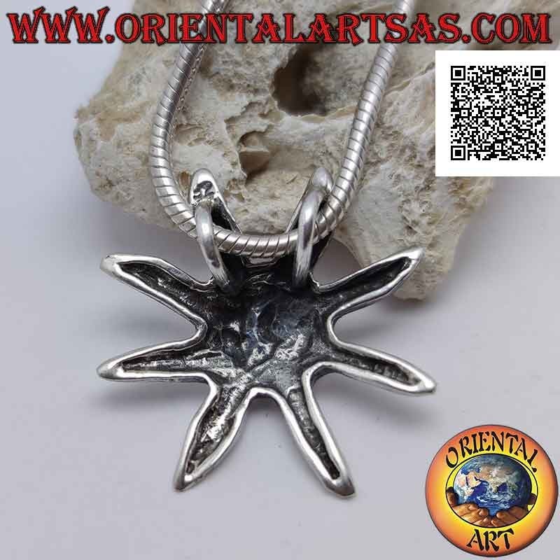 Colgante Sol Rostro Plata 925 Liso - Energía y Alegría