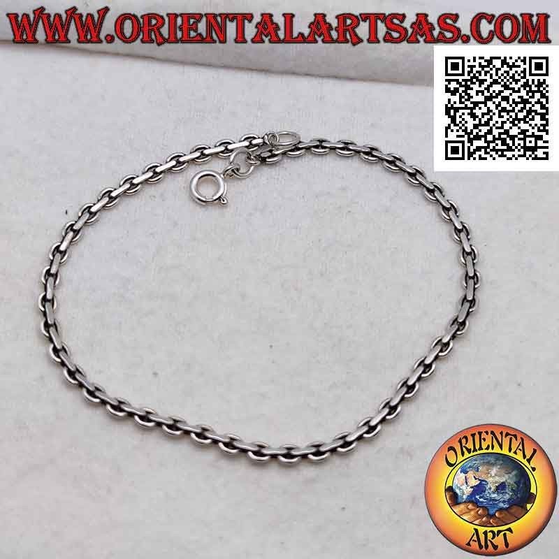 Armband in 925 ‰ Silber mit flachen Kettenringen (18.5)