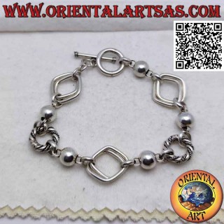 Bracciale Argento 925 Catena, Anelli Vari & Palline | Oriental Art