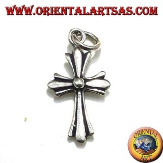 colgante de plata, en la pequeña cruz de plata caras