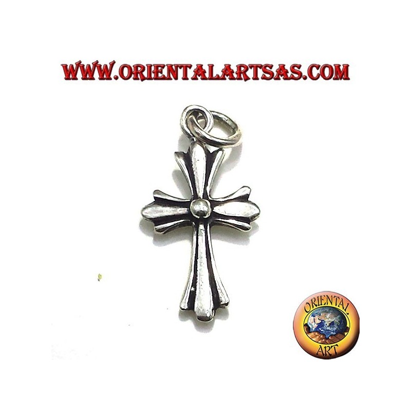 silver pendant, in small sided silver cross