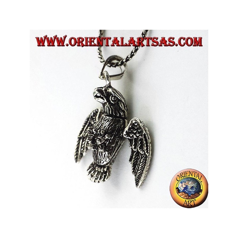 pendant in three-dimensional Mobile Eagle silver