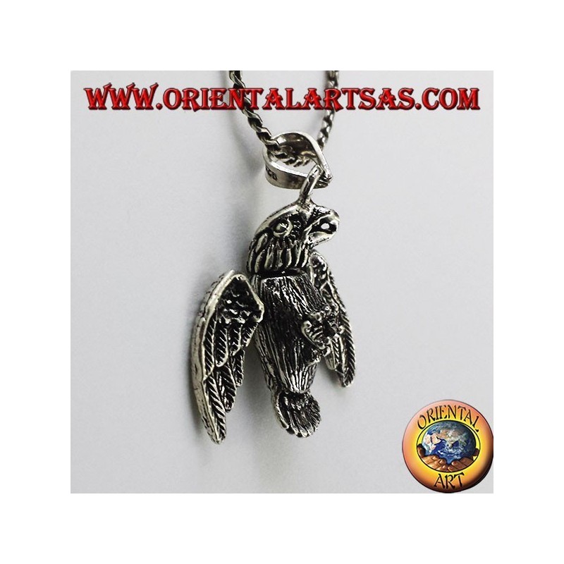 colgante en tres dimensiones de plata de Eagle Mobile