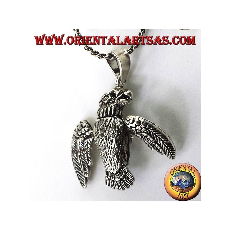 pendant in three-dimensional Mobile Eagle silver