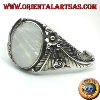 bangle argent avec nacre