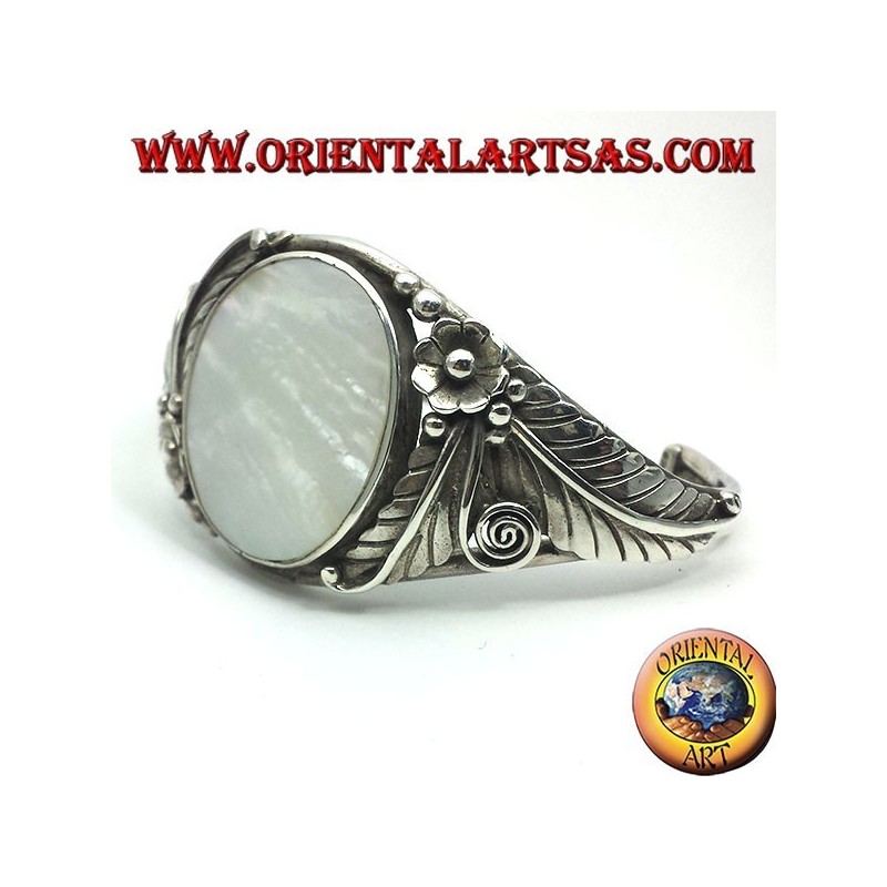 bangle argent avec nacre