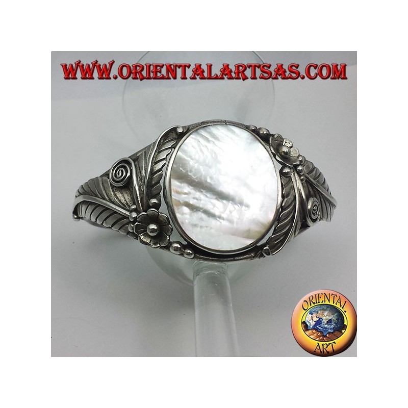 bangle argent avec nacre