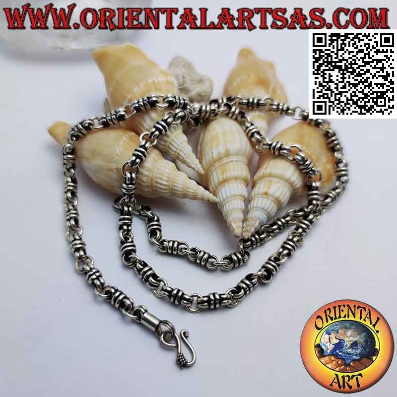 925 ‰ Silberkette 56 cm x 9 mm Kettengliedknoten