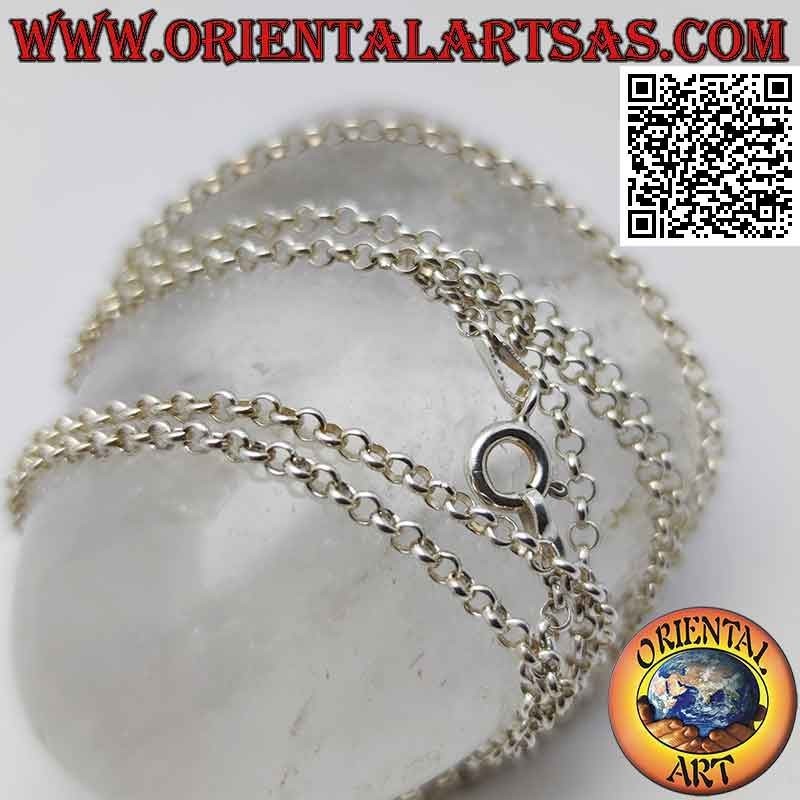 Collier chaîne en argent 925 ‰ avec anneaux ronds (2 mm d'épaisseur)