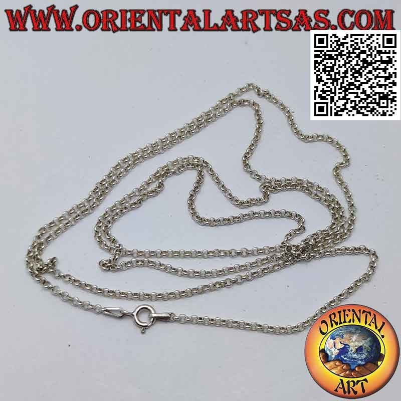 925 ‰ silver chain necklace with round rings (2 mm thick)