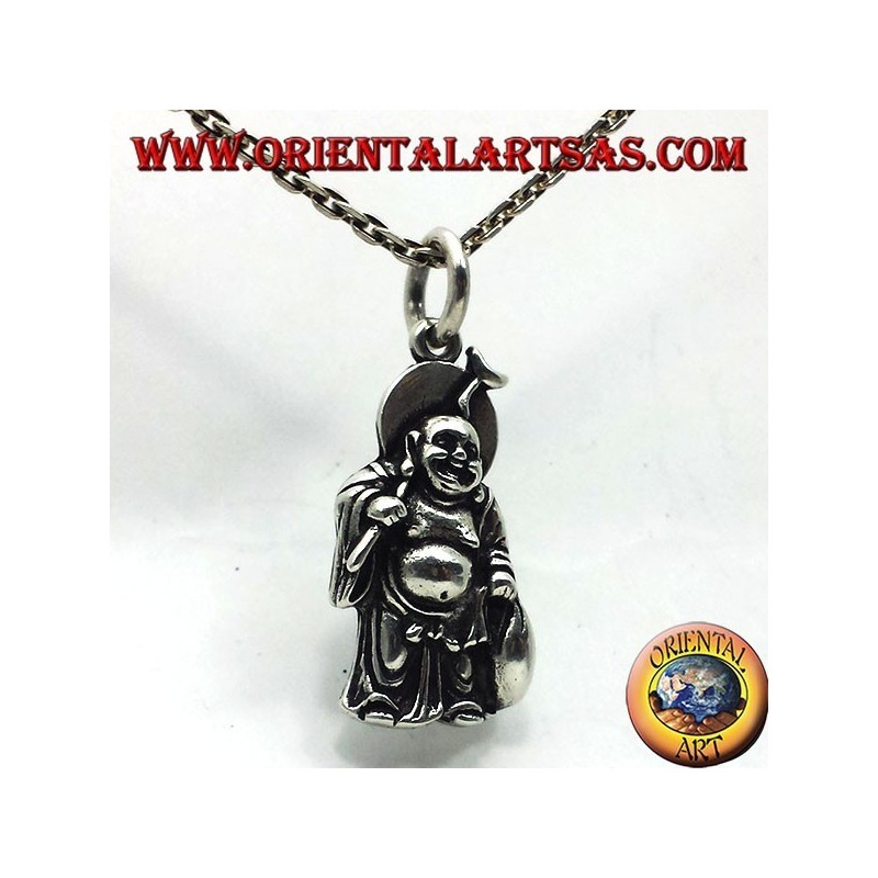 pendentif en argent, la richesse buddha