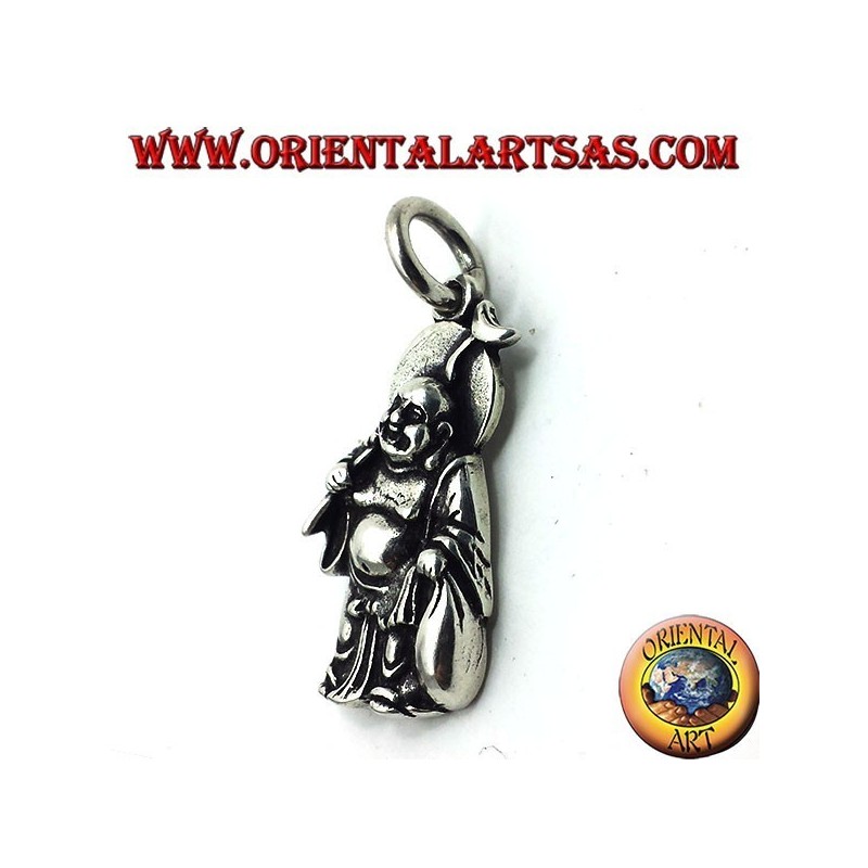 ciondolo buddha ricchezza in argento