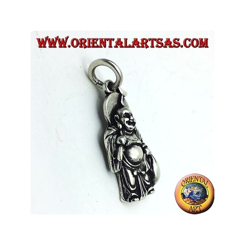 ciondolo buddha ricchezza in argento