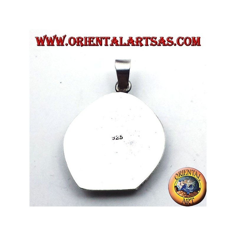 pendentif en argent, Bouddha sur une fleur de lotus