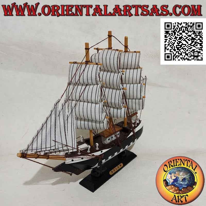 Scale model of the wooden sailing ship "Belem"