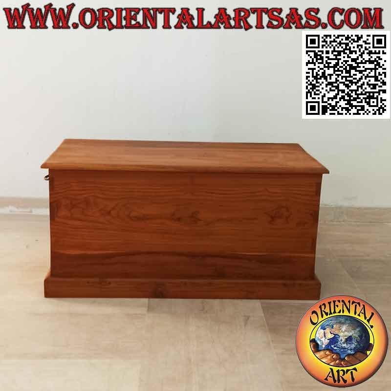 Cómoda lineal rectangular clásica en madera de teca (color natural)