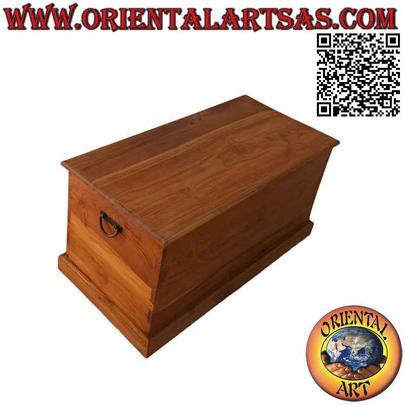 Cómoda lineal rectangular clásica en madera de teca (color natural)