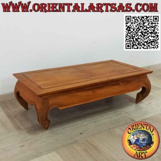 Table basse de salon style opium (opium) en bois de teck (120 * 60, h35)