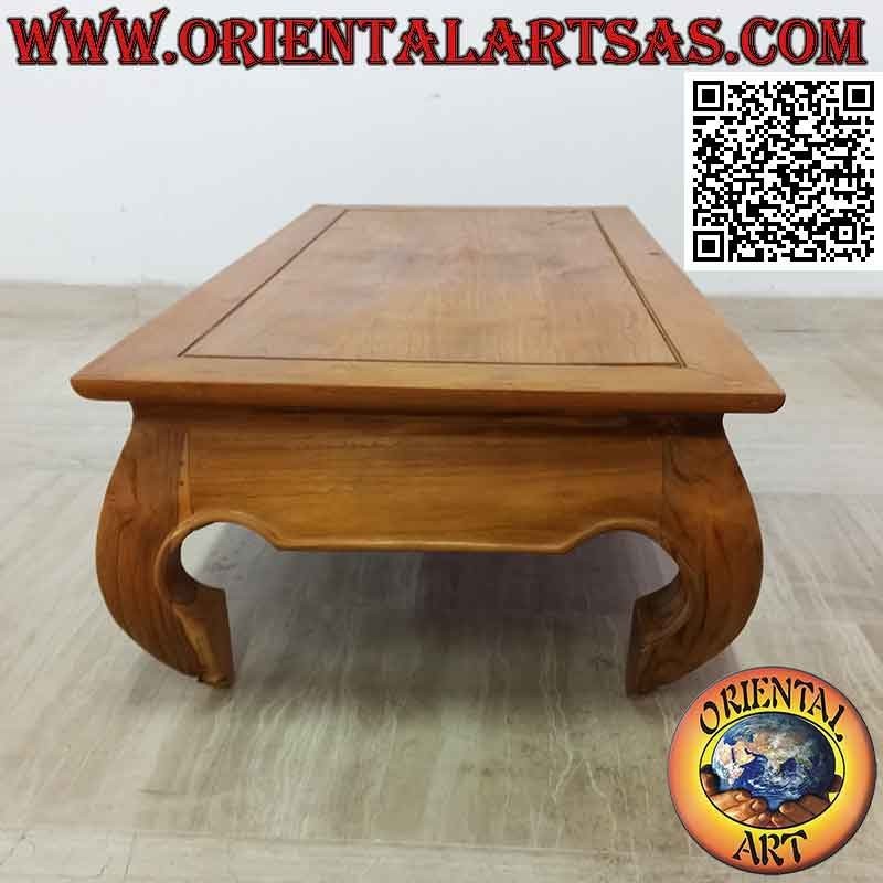 Table basse de salon style opium (opium) en bois de teck (120 * 60, h35)